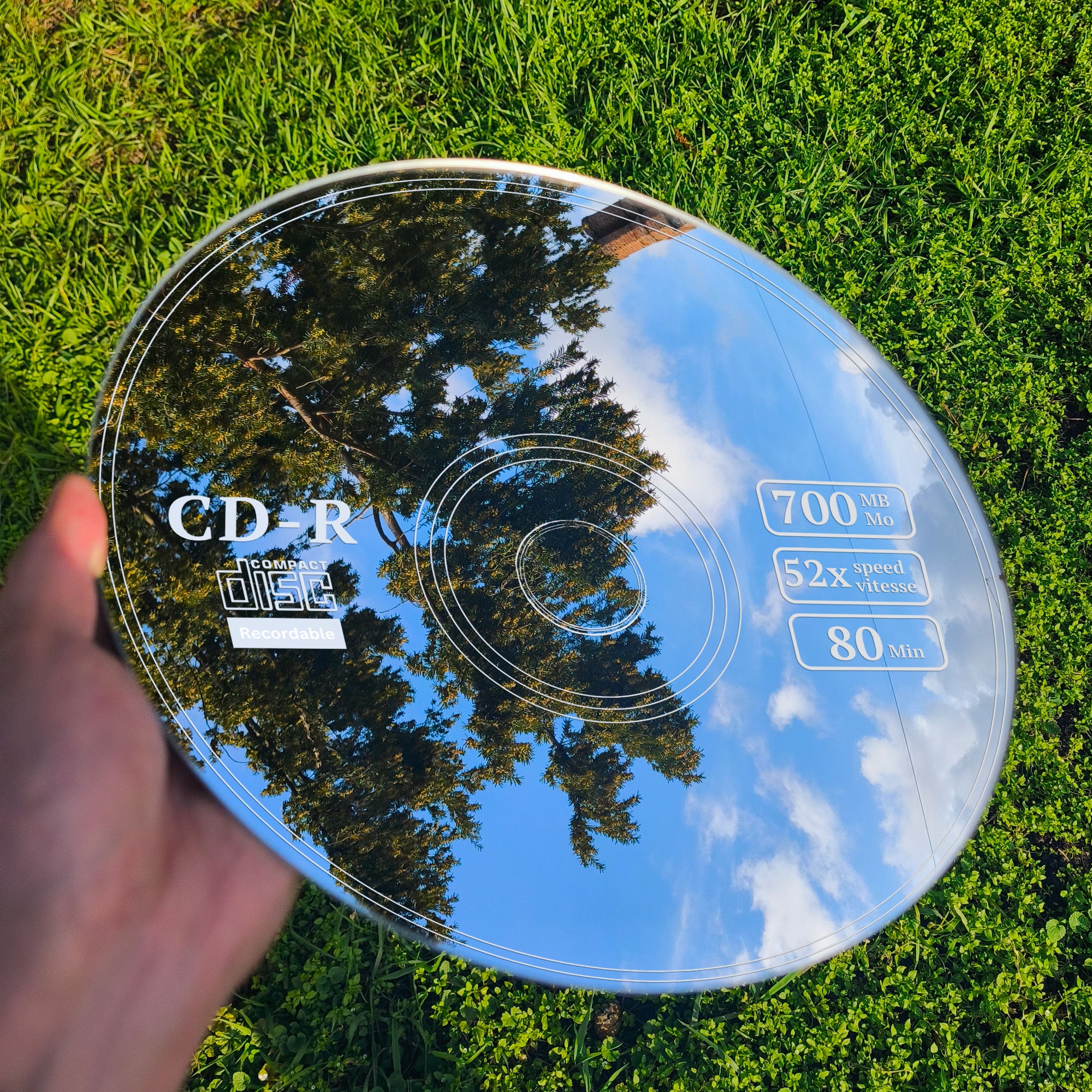 Retro CD-R Acrylic Mirror | 90s Aesthetic Wall Decor