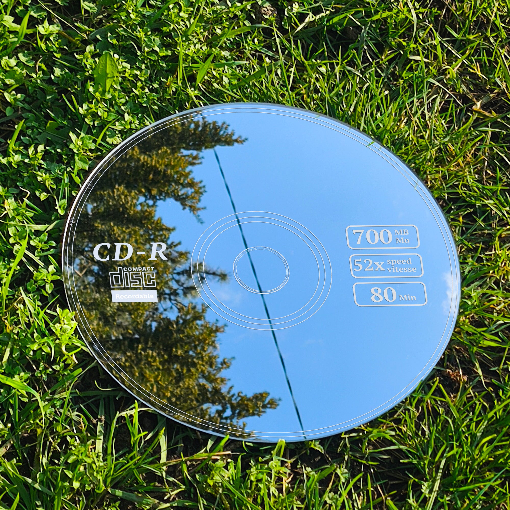 Retro CD-R Acrylic Mirror | 90s Aesthetic Wall Decor