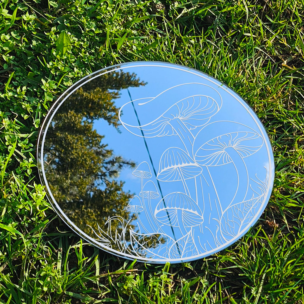 Mystical Mushroom Circle Laser Engraved Wall Art Nature Decor Fungi Woodland Gift Home Decoration